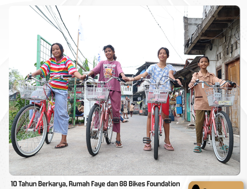 10 Tahun Berkarya, Rumah Faye dan 88 Bikes Foundation Menghadiahkan Sepeda untuk Mitra Komunitas